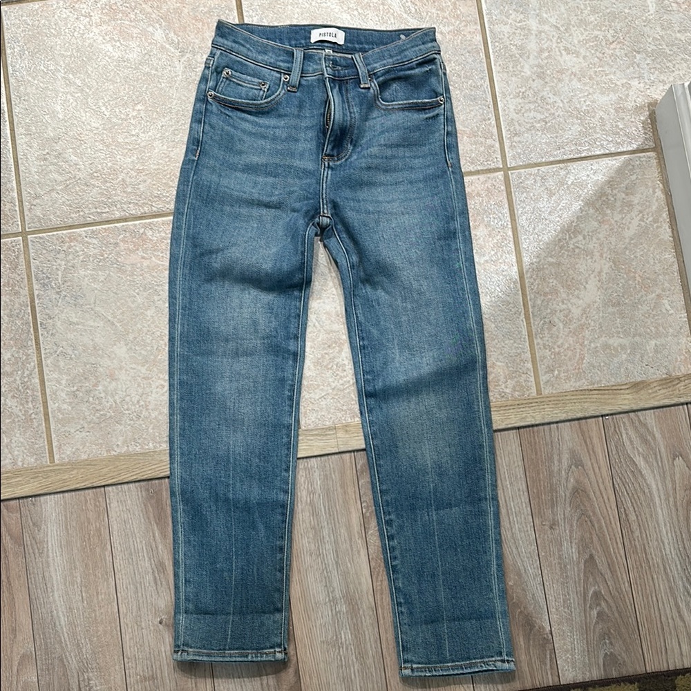 Pistola Blue Ankle Cropped Jeans Versatile Style